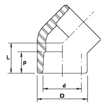 Esquema Codo a 45ºº